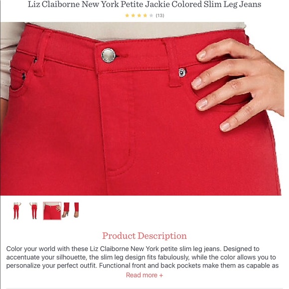 Price Drop Women’s Red Jeans NWOT - Picture 5 of 8